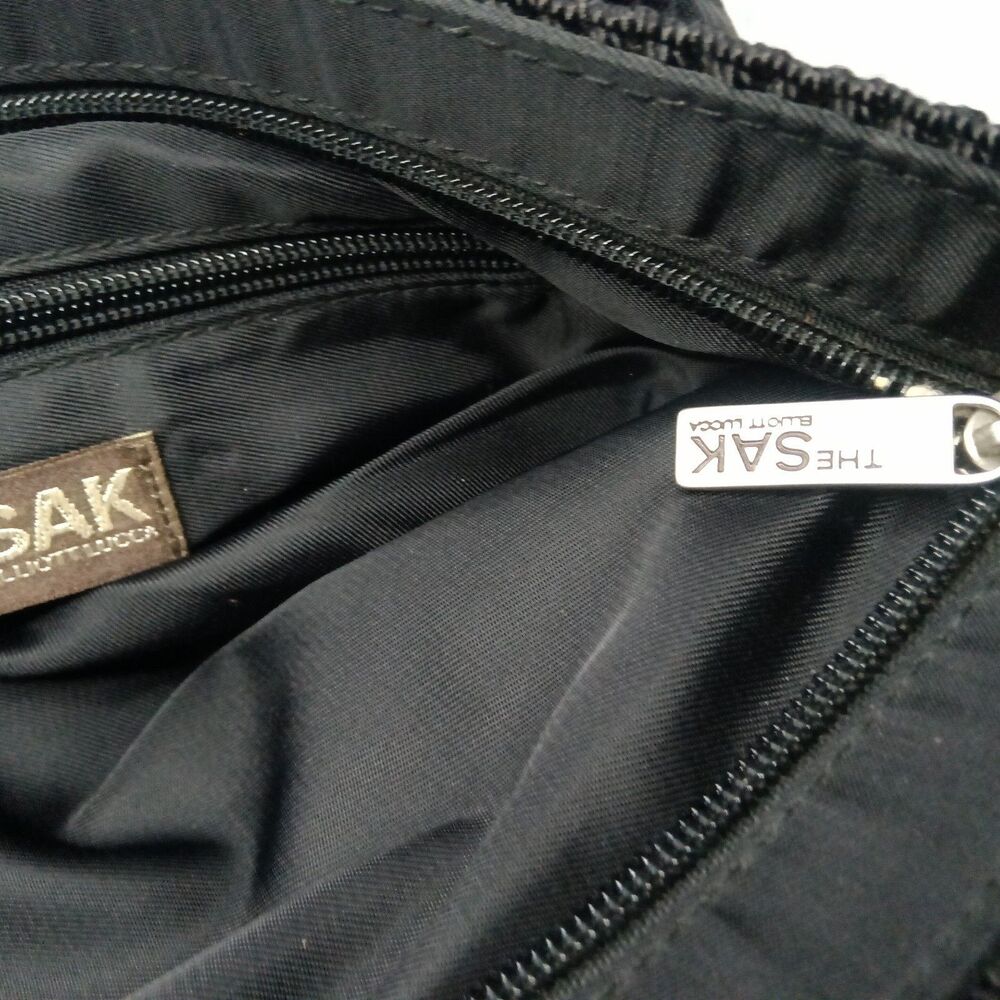 The Sak  Knitted Shoulder Tote Vintage Black Handbag - Picture 8 of 8